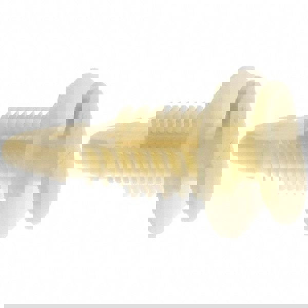 7mm Hole Diam, 27mm OAL, Ratchet Shank, Plastic Panel Rivet