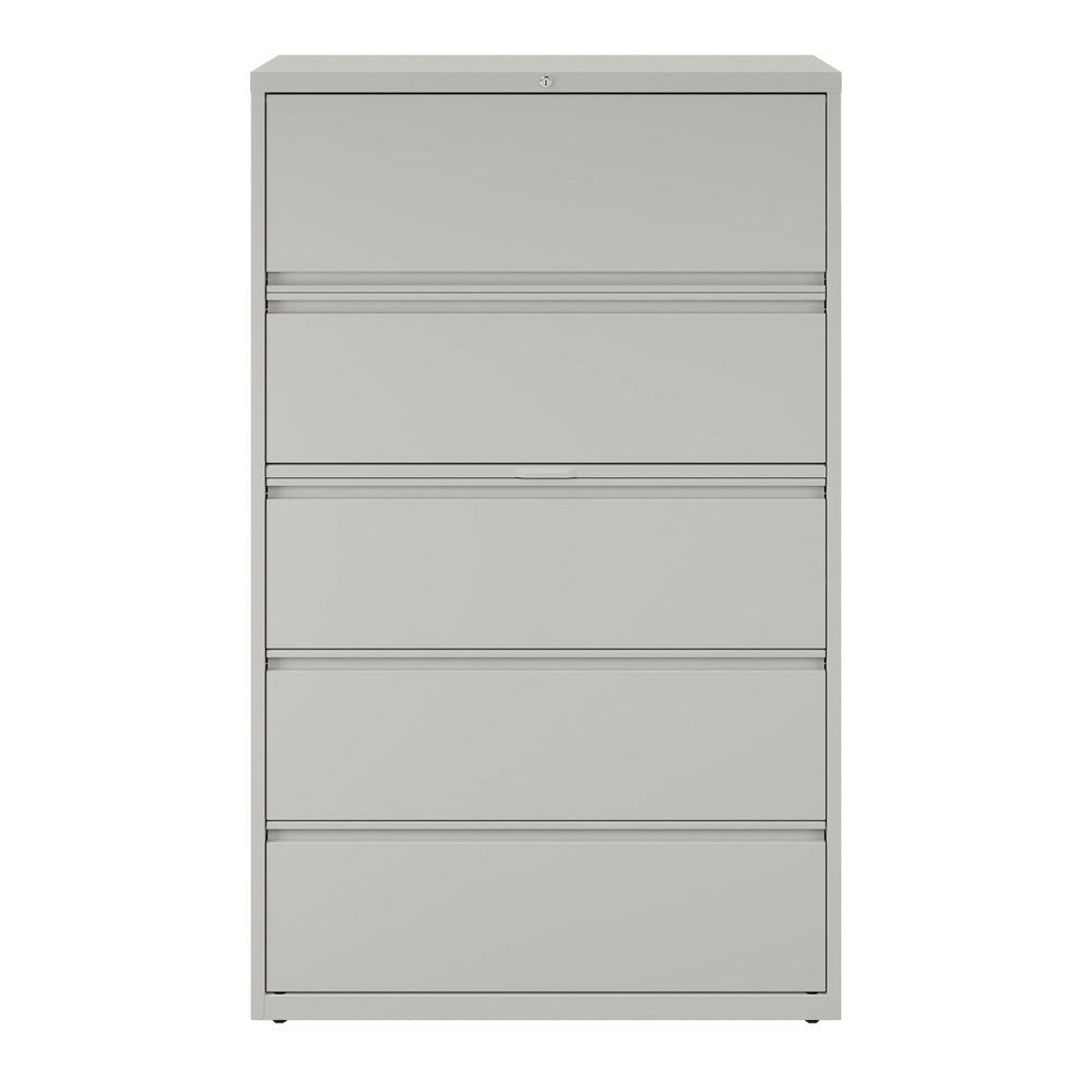 Horizontal: 5 Drawers, Steel, Light Gray