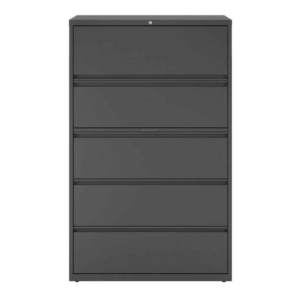 Horizontal: 5 Drawers, Steel, Charcoal