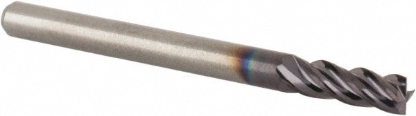 Square End Mill: 3.50 mm Dia, 7.00 mm LOC, 4 Flute, Solid Carbide