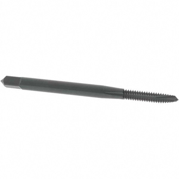 Spiral Point Tap: #4-40 UNC, 3 Flutes, Plug Chamfer, 2B/3B Class of Fit, Powdered Metal, Steam Oxide Coated