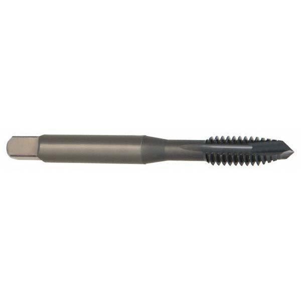 Spiral Point Tap: #10-32 UNF, 3 Flutes, Plug, Vanadium High Speed Steel, Oxide Coated