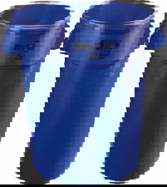 Trash Can: Round, Blue
