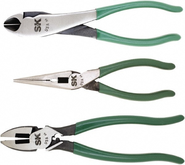 Plier Set: 3 Pc, Diagonal & Long Nose Pliers