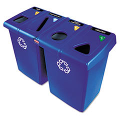 Four Stream Glutton Recycling Station, Blue