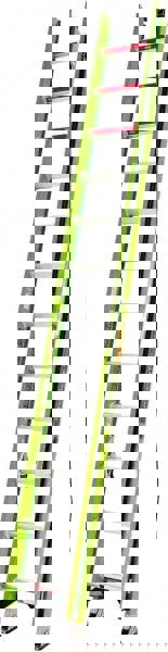 24' High, Type IAA Rating, Fiberglass Extension Ladder