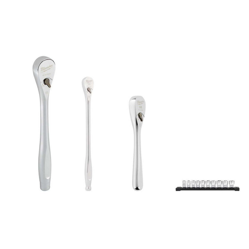 Ratchets; Drive Size: 3/8 ; Head Shape: Slim Line; Pear ; Head Features: 4 Deg Arc Swing ; Material: Alloy Steel; Steel ; Overall Length (Inch): 8-1/2 ; Number of Gear Teeth: 90