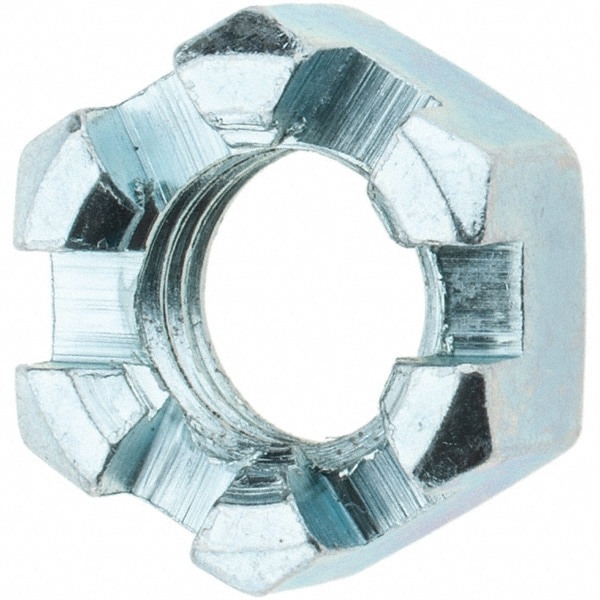 Hex Lock Nut: 1/2-13, Grade 2 Steel, Zinc-Plated