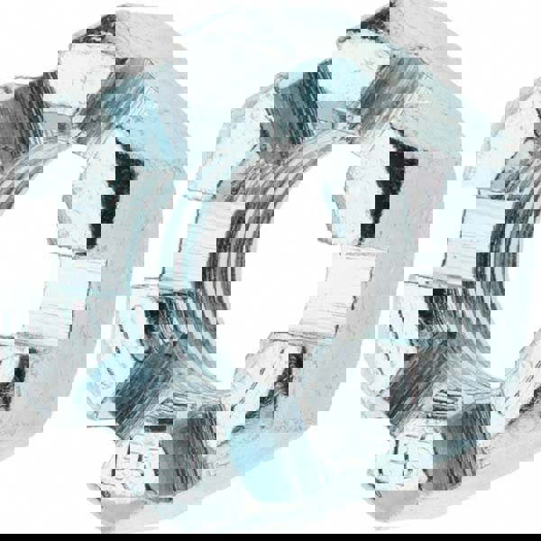 Hex Lock Nut: 9/16-12, Grade 2 Steel, Zinc-Plated