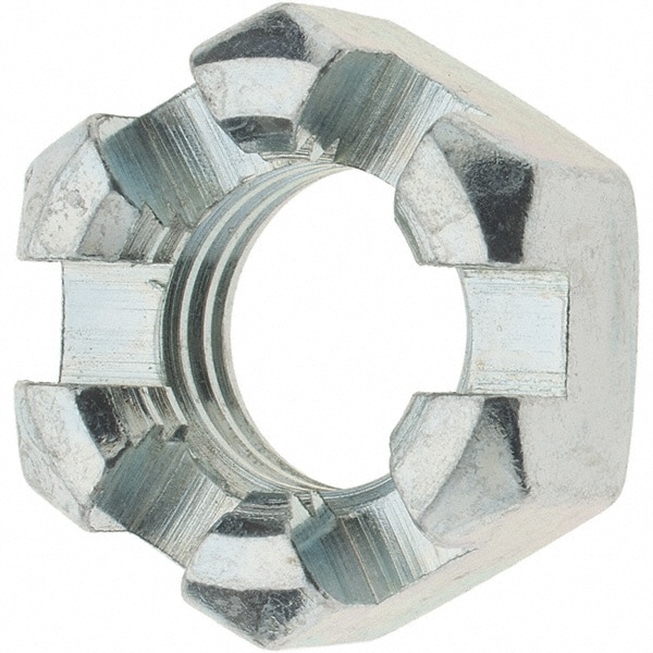Hex Lock Nut: 5/8-11, Grade 2 Steel, Zinc-Plated