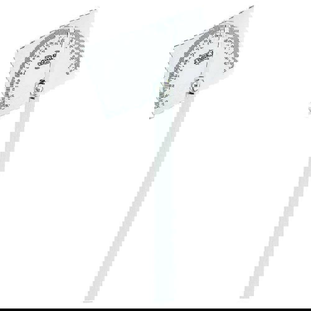 6 Inch Long Blade, 180° Max Measurement, 1° Dial Graduation, Rectangular Head Protractor