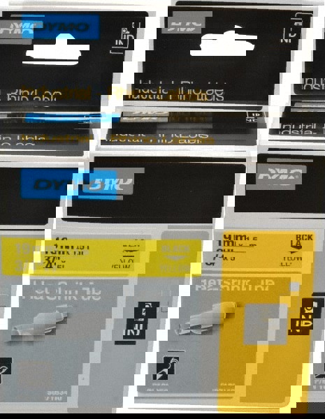 Label Maker Label: Yellow, Heat Shrinkable Polyolefin, 60