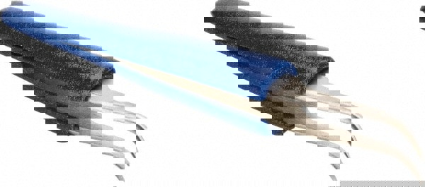 Ergonomic Cushion Grip Tweezer: 7-SA, Anti-Magnetic Stainless Steel, Curved Tip, 4-1/2