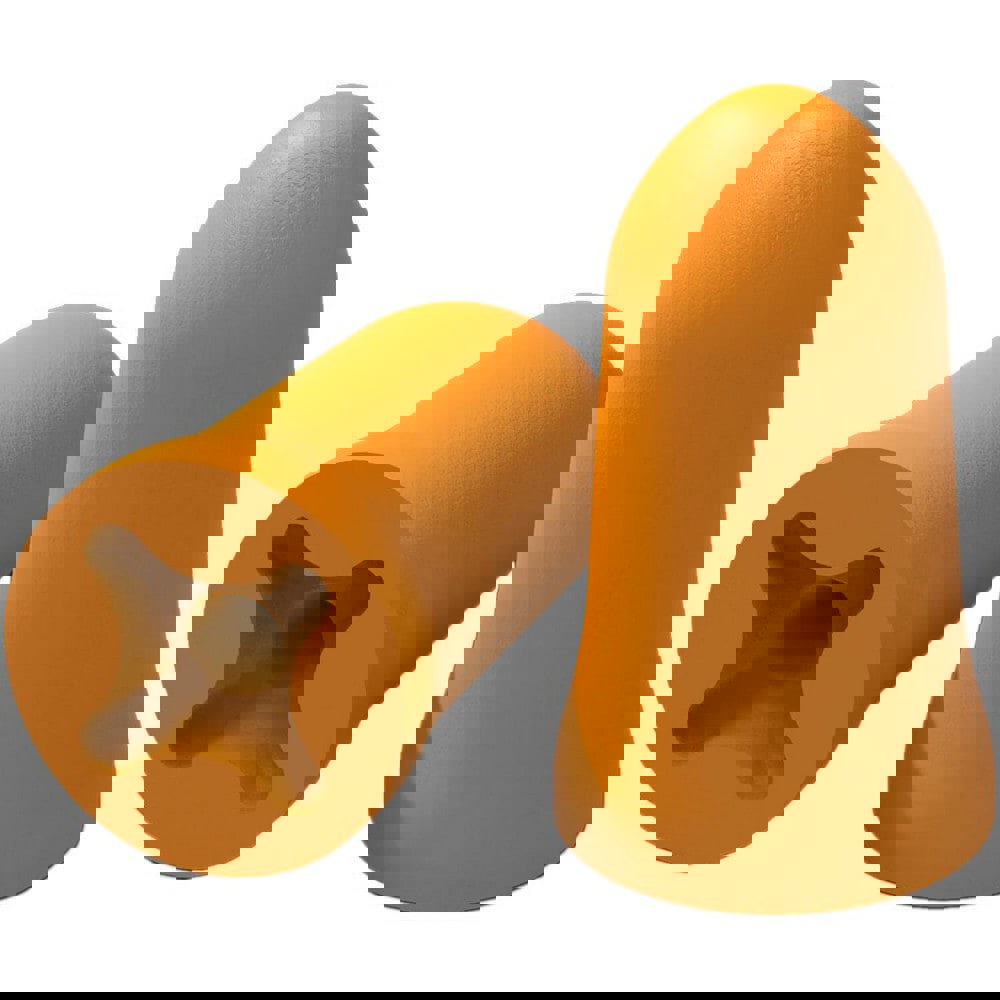 Earplugs; Attachment Style: Uncorded ; Noise Reduction Rating (dB): 30.00 ; Insertion Method: Roll Down ; Plug Shape: Taper End ; Plug Color: Orange ; Plug Material: Foam; Polyurethane