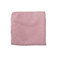 Light Commercial Microfiber Cloth, 12 x 12 inch, Pink, All-Purpose Rag/Towel