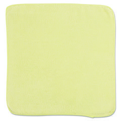 Light Commercial Microfiber Cloth, 12x12 inch, Yellow, All-Purpose Rag/Towel