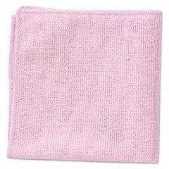 Light Commercial Microfiber Cloth, , All-Purpose Rag/Towel, 16 x 16 inch, Pink
