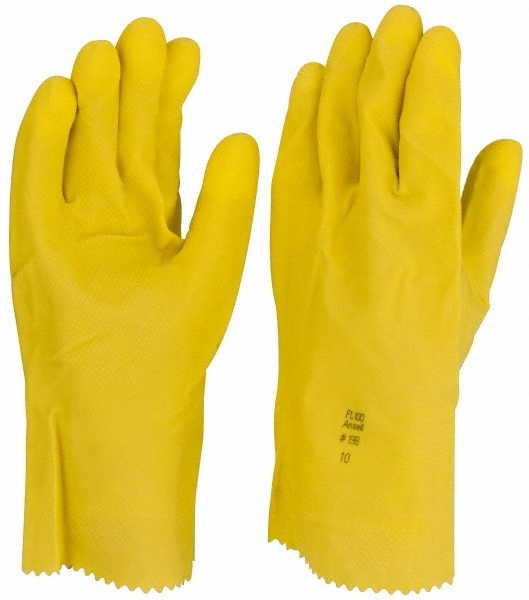 Size XL (10) Rubber Coated Cotton General Protection Work Gloves