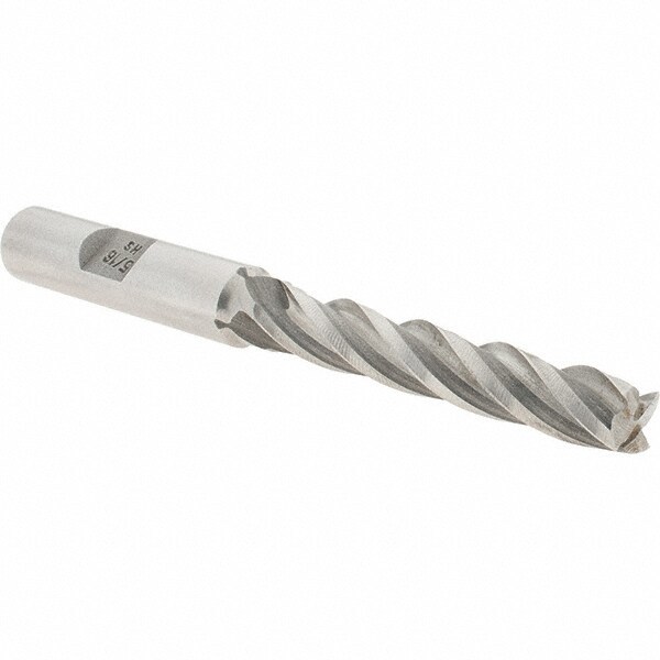 Square End Mill: 5/16'' Dia, 3/8'' Shank