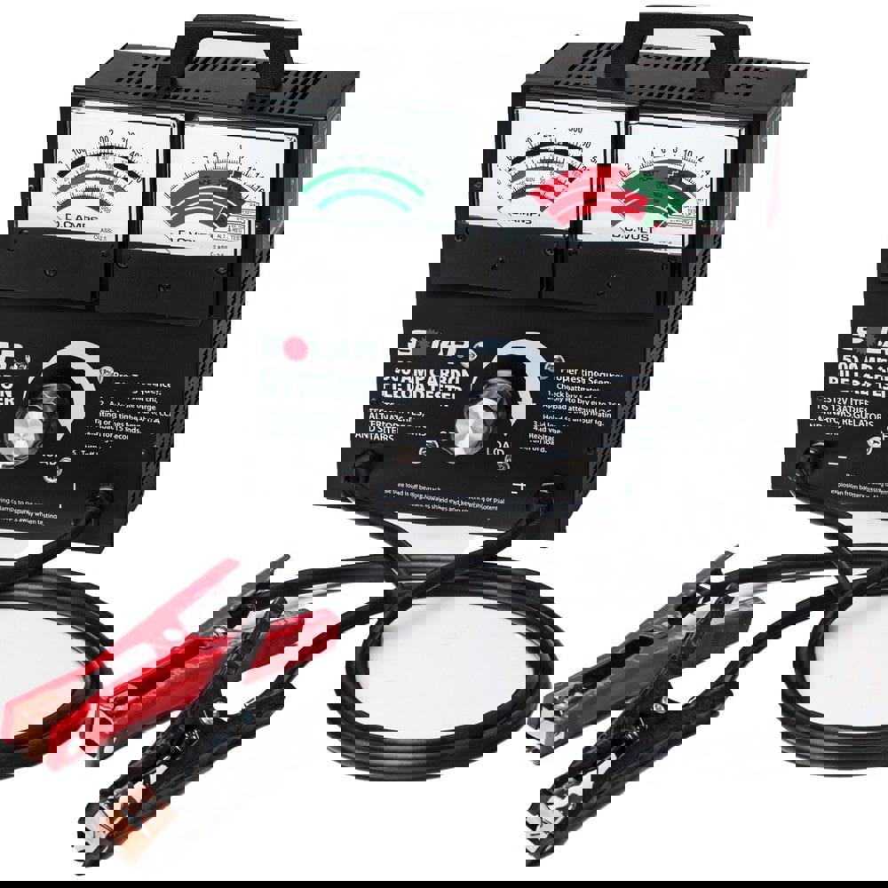 Automotive Battery Testers; Battery Tester Type: Battery Load Tester; Battery Configuration: One Battery (6V or 12V); Battery Chemistry: Dry-Cell AGM Lead Acid; Sealed Lead Acid (SLA); Wet-Cell Lead Acid; Cable Length (Feet): 43.000; Battery Connection Ty