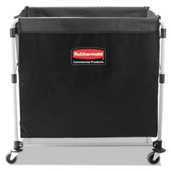 Rubbermaid Commercial Products, Collapsible X Cart Laundy Bin/Cart, College Move-In, Transport Supplies & Groceries, Steel, 8 Bushel