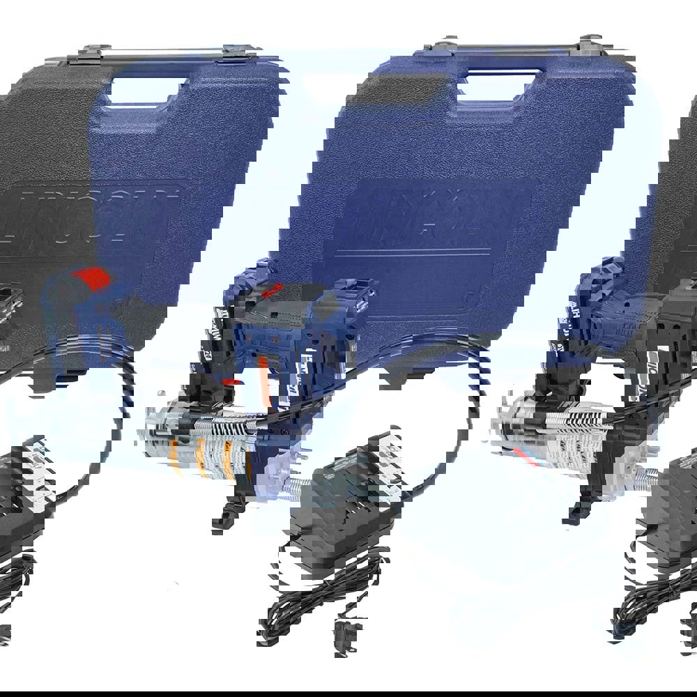 Battery Powered Grease Gun: 6,000 psi Max