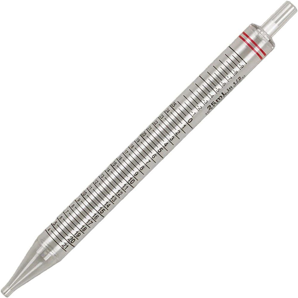 Beakers & Pipettes; Dispensing Type: Drop ; Volume Capacity: 25.0ml ; Pipette Material: Polystyrene ; Color: Clear ; Labware Transparency: Transparent ; Graduations: Yes