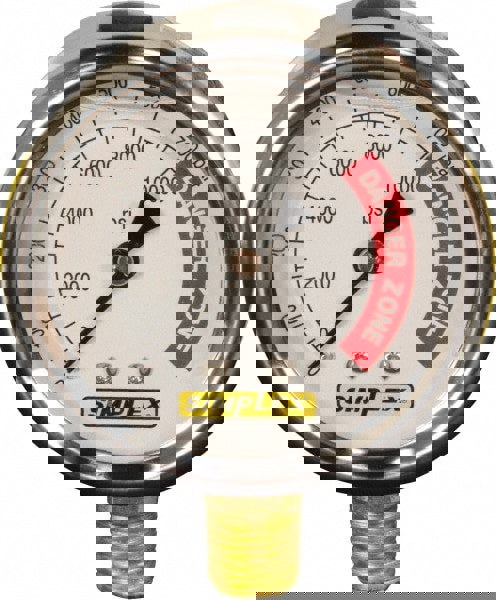 0 - 10,000 psi Liquid-Filled Hydraulic Pressure Gauge