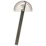 6 Inch Long Blade, 180° Max Measurement, 1° Dial Graduation, Round Head Protractor