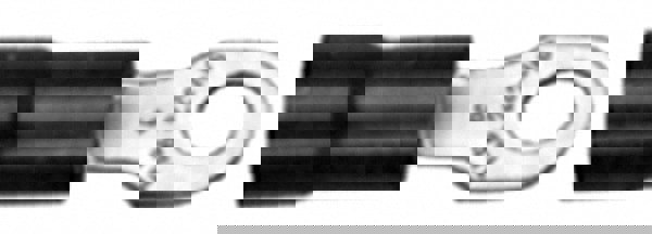 D Shaped Ring Terminal: Partially Insulated, 22 to 16 AWG, Crimp Connection