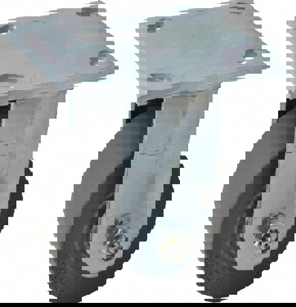 Rigid & Swivel Top Plate Caster: Soft Rubber, 4