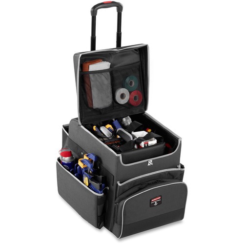 Executive Quick Carts Mobile/Travel Office Cart, Small, Dark Gray