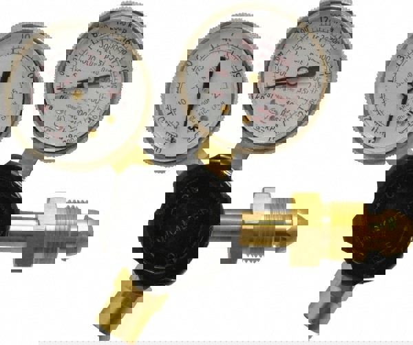 0 to 50 SCFH Flow Range, 580 CGA Inlet Connection, Male Fitting, 3,000 Max psi, Argon Welding Regulator