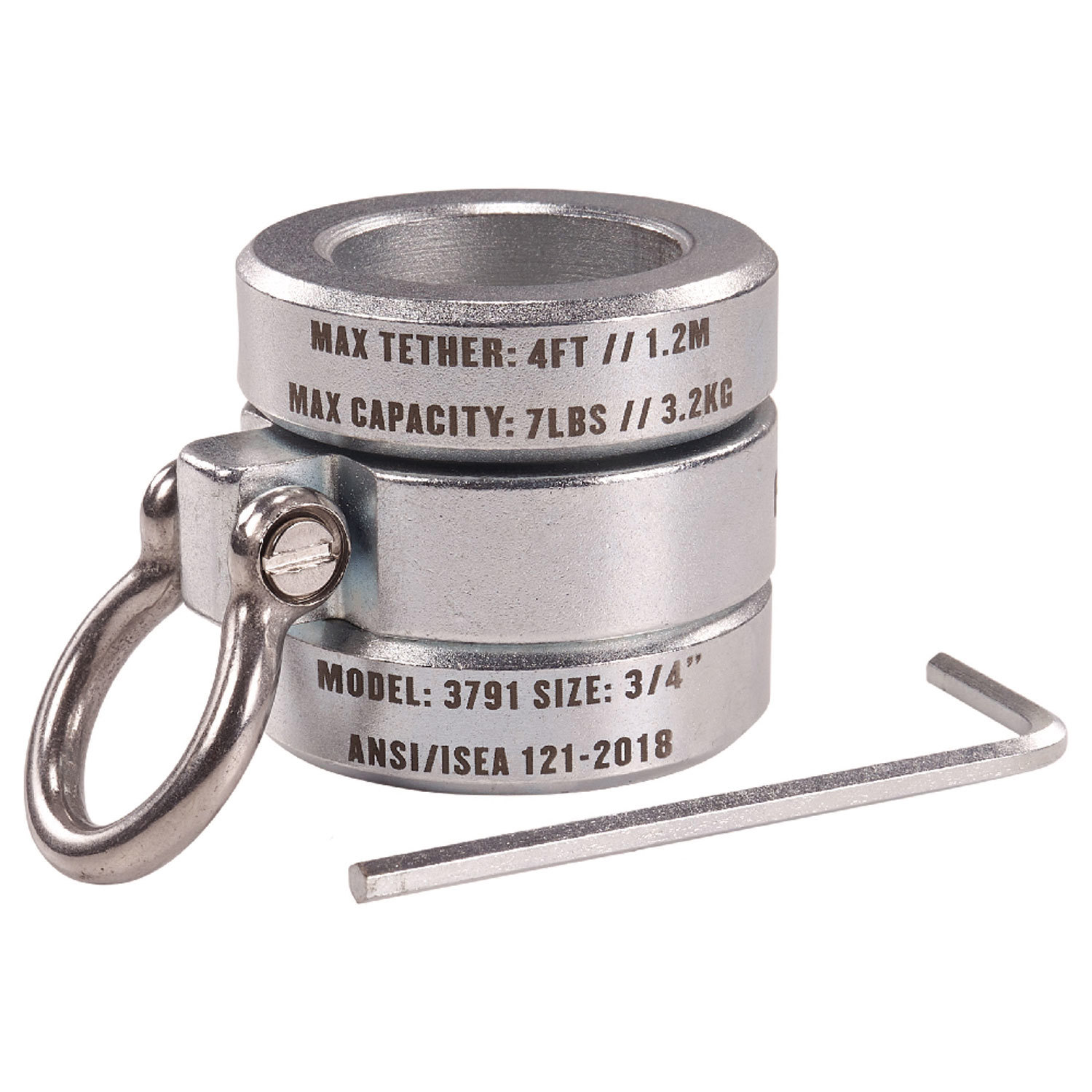 Tool Holding Accessories; Load Capacity: 7lb ; Anchor Type: Tool Collar ; Material: Stainless Steel ; Overall Width: 1in ; Overall Length: 1.18in ; Standards: ANSI