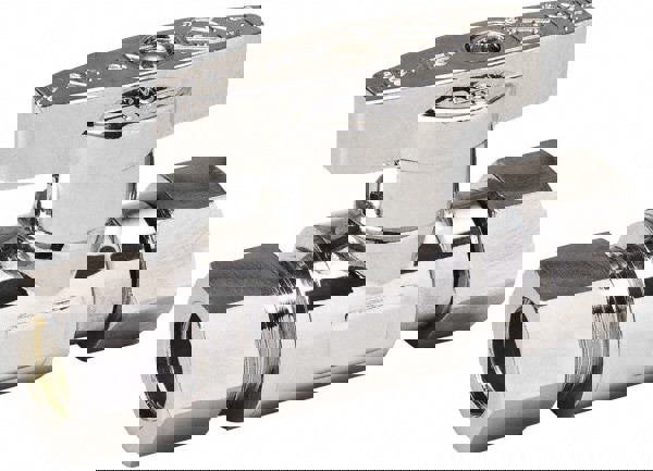 Female Compression 3/8 Inlet, 125 Max psi, Chrome Finish, Brass Water Supply Stop Valve