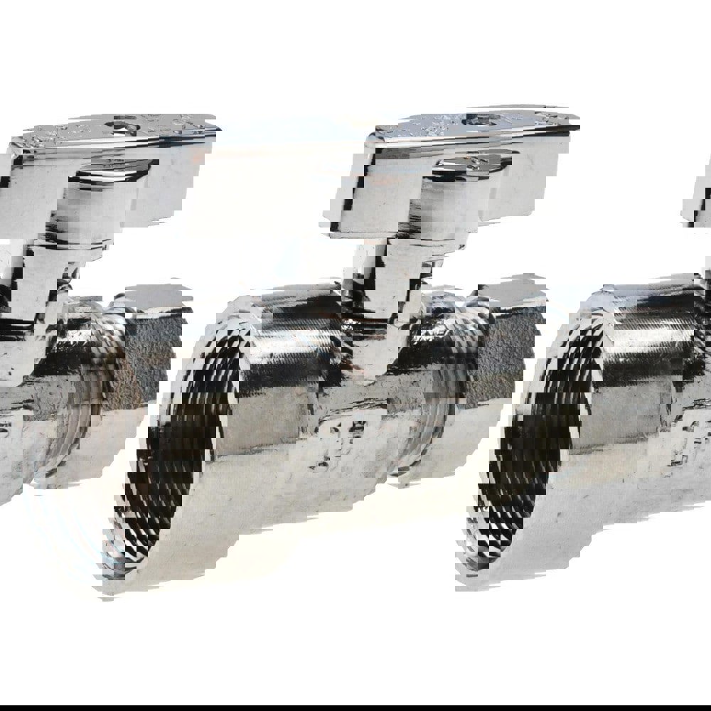 FIP 1/2 Inlet, 125 Max psi, Chrome Finish, Brass Water Supply Stop Valve