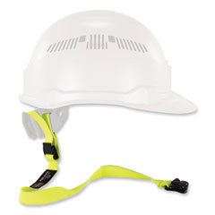 Hard Hat Chin Strap: Elastic, Lime, Use with Hard Hat