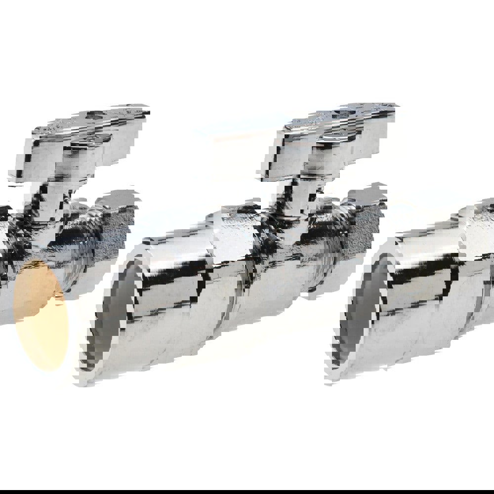 CPVC 1/2 Inlet, 125 Max psi, Chrome Finish, Brass Water Supply Stop Valve