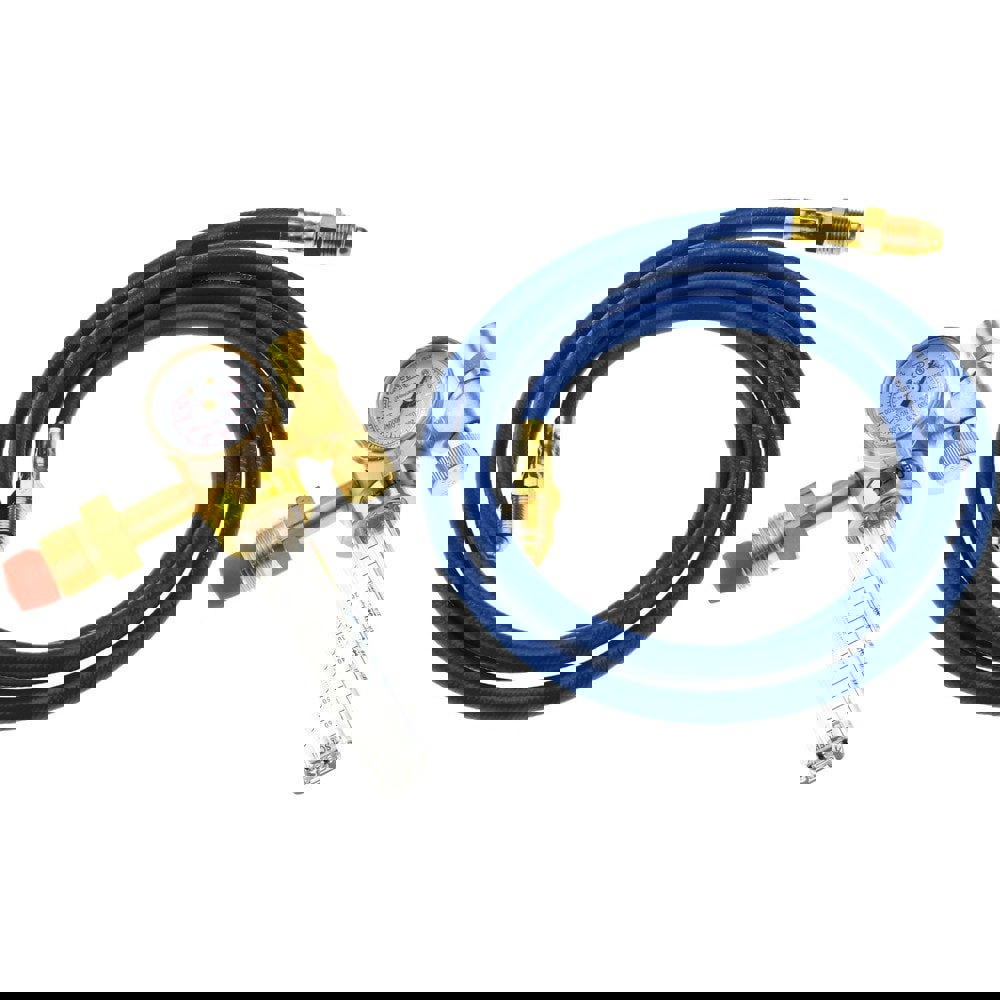 0 to 60 SCFH Flow Range, 580 CGA Inlet Connection, Male Fitting, 3,000 Max psi, Argon Welding Regulator with Hose