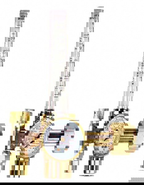 0 to 60 SCFH Flow Range, 320 CGA Inlet Connection, Female Fitting, 3,000 Max psi, Carbon Dioxide Welding Regulator