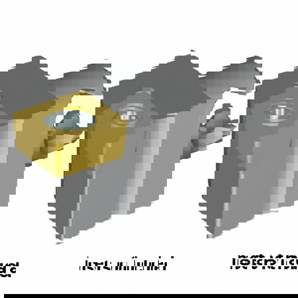 Modular Turning & Profiling Cutting Unit Head: Size KM12, 15 mm Head Length, Right Hand
