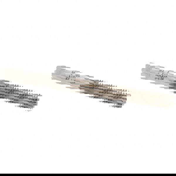 Straight Flute Tap: M5x0.80 Metric Coarse, 4 Flutes, Bottoming, High Speed Steel, Bright/Uncoated