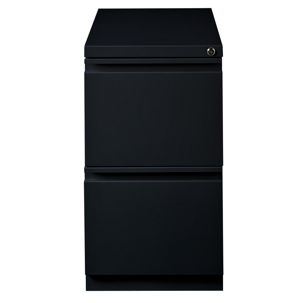 Mobile Pedestal: 2 Drawers, Steel, Black
