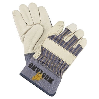 Gloves: Size M, Fleece Cotton-Lined, Cowhide