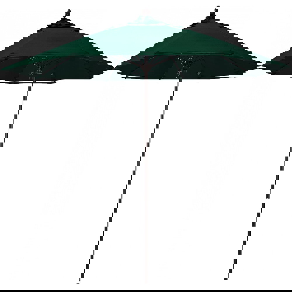 Patio Umbrellas; Fabric Color: Hunter Green ; Base Included: No ; Fade Resistant: Yes ; Diameter (Feet): 9 ; Canopy Fabric: Solution Dyed Polyester ; Umbrella Diameter (Inch): 108