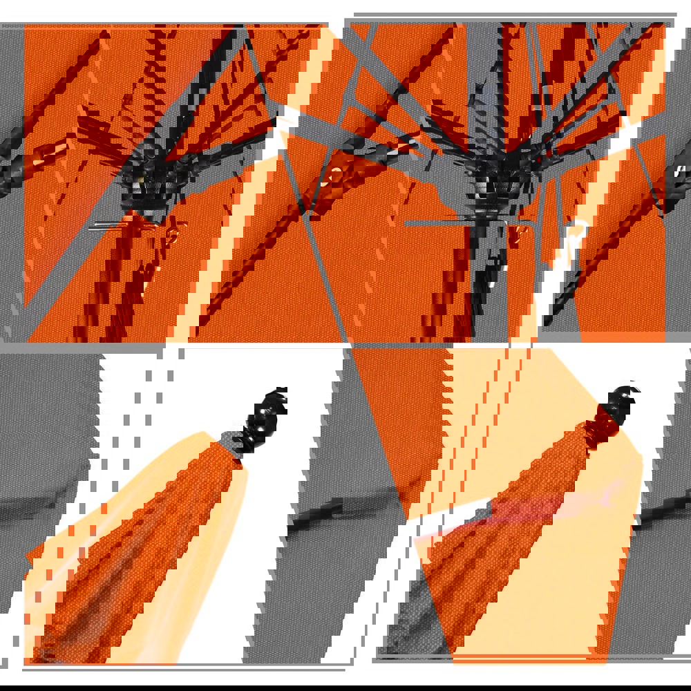 Patio Umbrellas; Fabric Color: Tuscan ; Base Included: No ; Fade Resistant: Yes ; Diameter (Feet): 11 ; Canopy Fabric: Pacifica