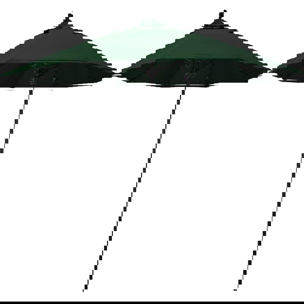 Patio Umbrellas; Fabric Color: Hunter Green ; Base Included: No ; Fade Resistant: Yes ; Diameter (Feet): 9 ; Canopy Fabric: Pacifica
