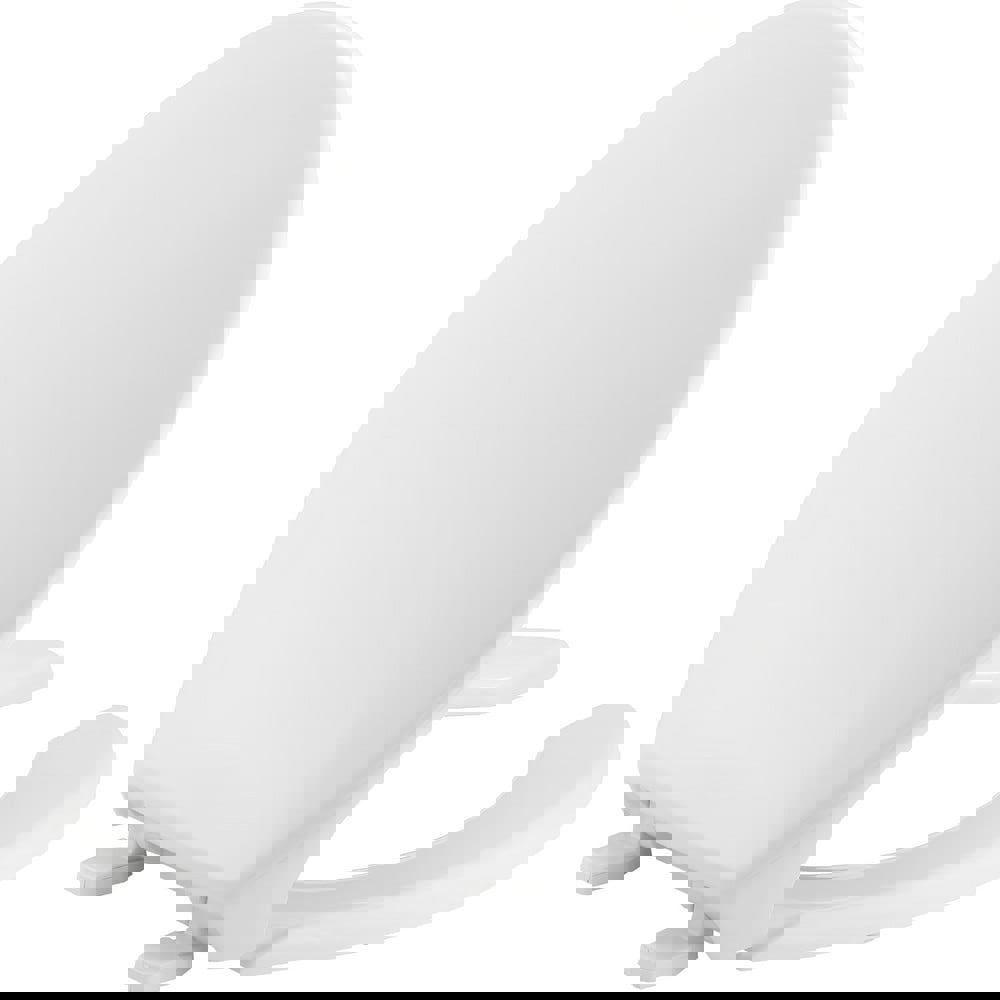 Toilet Seats; Type: Standard; Open ; Style: Elongated ; Material: Plastic ; Color: White ; Outside Width: 14.188in (Inch); Inside Width: 8.1880in (Inch)