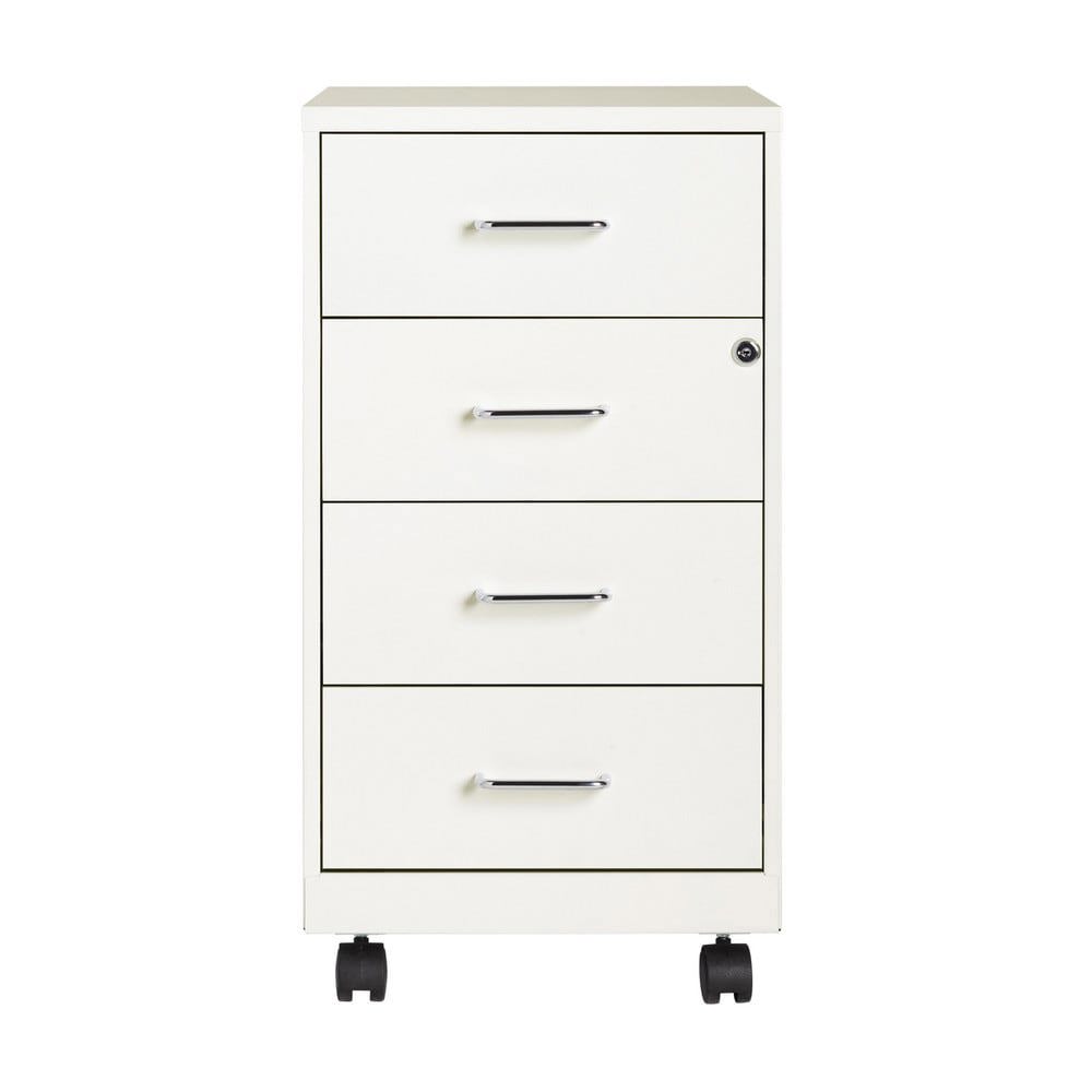 Vertical: 4 Drawers, Steel, Pearl White