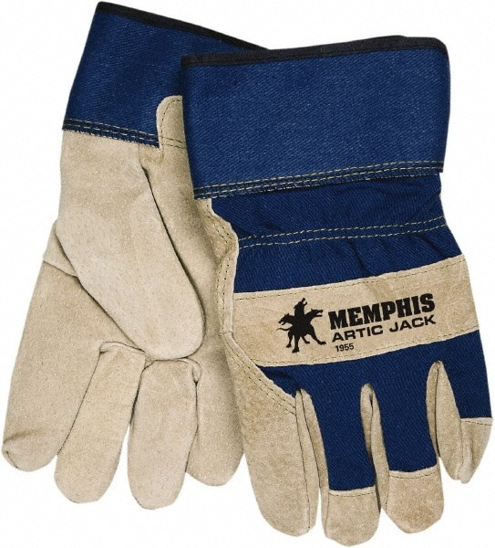 Work Gloves: Memphis 1955, Size Medium, Pigskin Leather Lined, Pigskin Leather, General Purpose